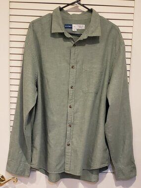 Old Navy Men's classic fit linen cotton blend sage green size XXL
